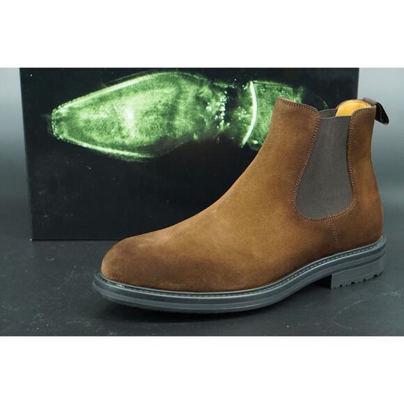 Magnanni Bonn Chelsea Mid Brown Men's Ankle Boot Size 10 New $399